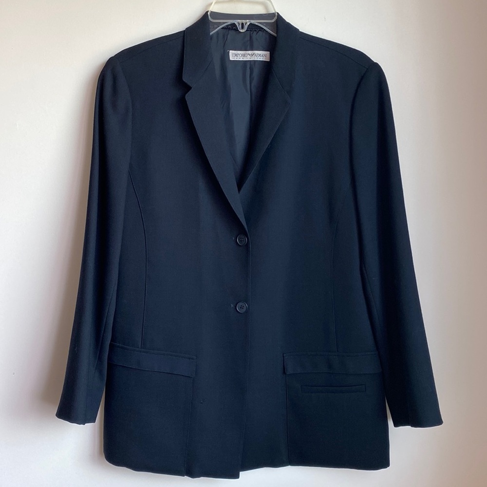 💝 Emporio Armani Blazer Suit Jacket Vintage Dark Blue Size Small/ Medium